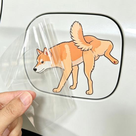 Dog Peeing Stickers Cute Animal Car Sticker Waterproof PVC Car Decal for Cars Trucks Windows Walls Laptops