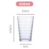 Dazzling Raindrop Glass Cup - Vertical Stripe, Heat-Resistant, Transparent, Thickened, Ins Style.