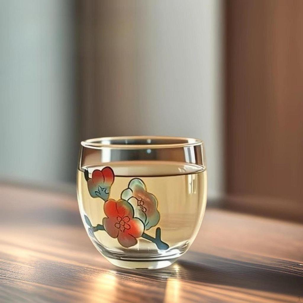 Glass Cup 100ml Handmade Coffee Mug Kung Fu Master Teacup for Latte Adults Men Women Tea Ceremony