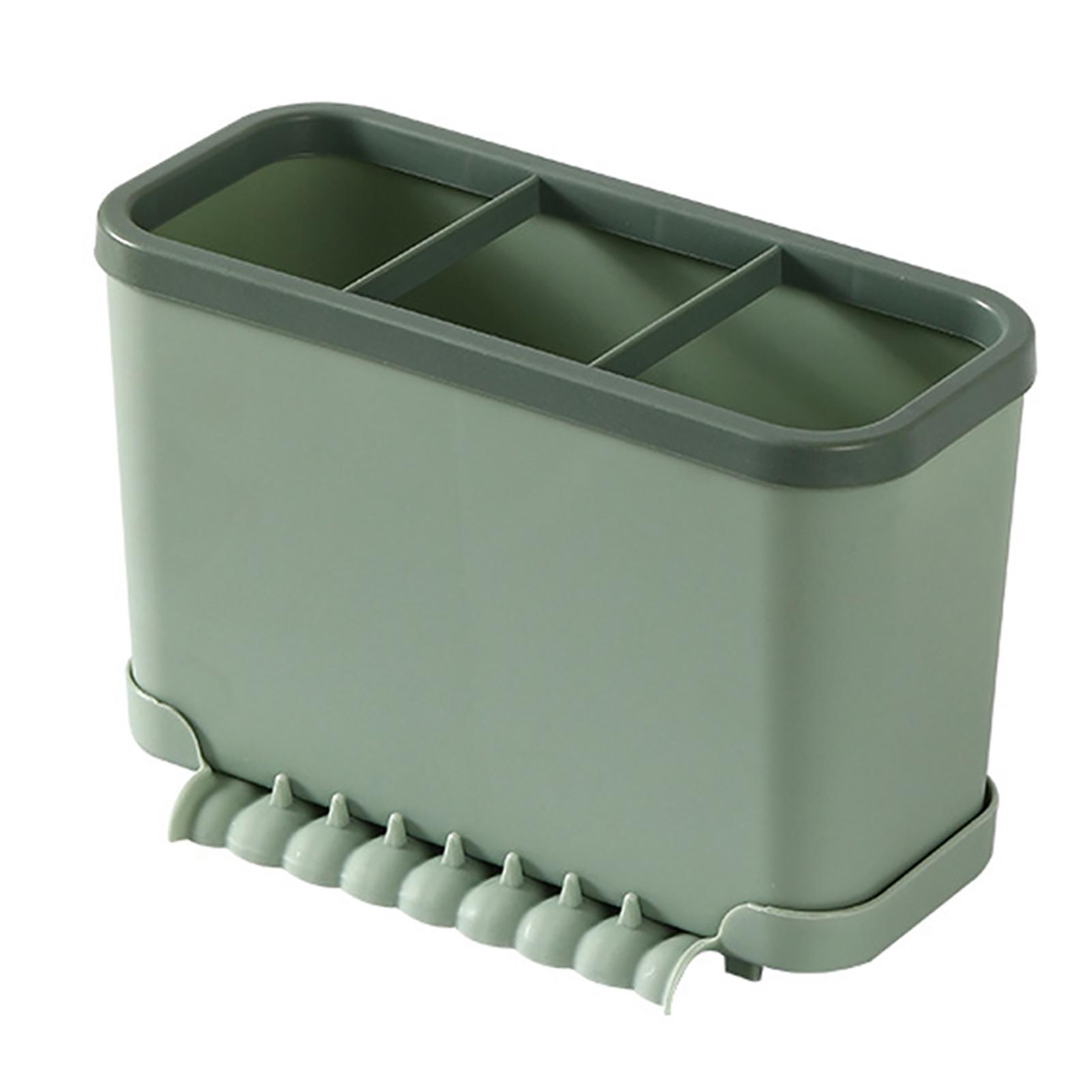 

Multifunctional Chopsticks Draining Rack Kitchen Utensil Holder Cutlery Storage зелений