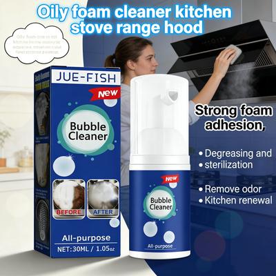 Foam Oily Cleaner Household Kitchen Cleaning Spray Suitable for Range Hood Stove Oven To Remove All Kinds of Grease Stains 30ml
