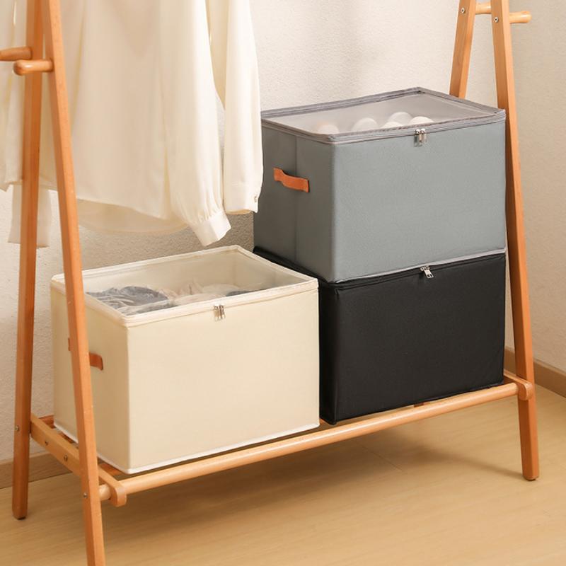Multifunctional Grid Storage Shoe Box Cross-Border Foldable Fabric With Cover Dustproof And Washable Sundries Storage Box