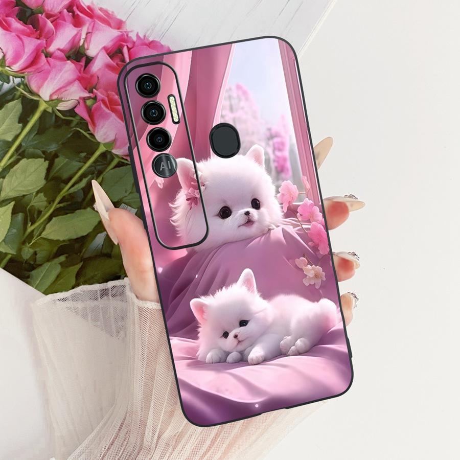 Case For Tecno Spark 7 Pro Phone Back Cover For Tecno Spark7 7T 7Pro  Fashion Style Black Case TPU Soft Silicone Bumper Coque