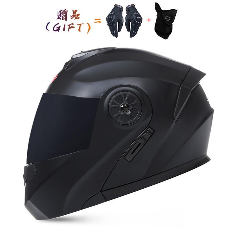 Capacete de Bicicleta Elétrica BLD Capacete de Motocicleta Lente Dupla Completa Exposta Universal para Ciclismo Todas as Estações