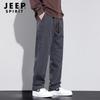 JEEP SPIRIT Men's Loose Fit Straight Leg Casual Workwear Pants