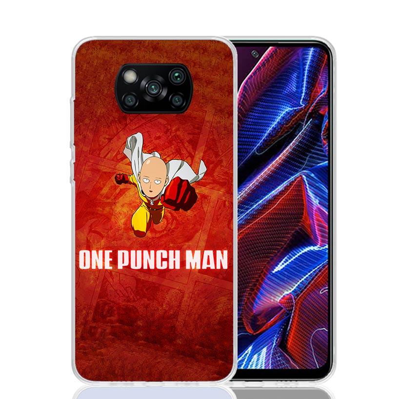 1 Punch Man Anime Phone Case For Xiaomi Poco X7 X6 X5 Pro F7 Ultra Redmi 15C 15 13 13C 12 12C 10 10A 10C 9 9A 9C 9T Cover Poco X