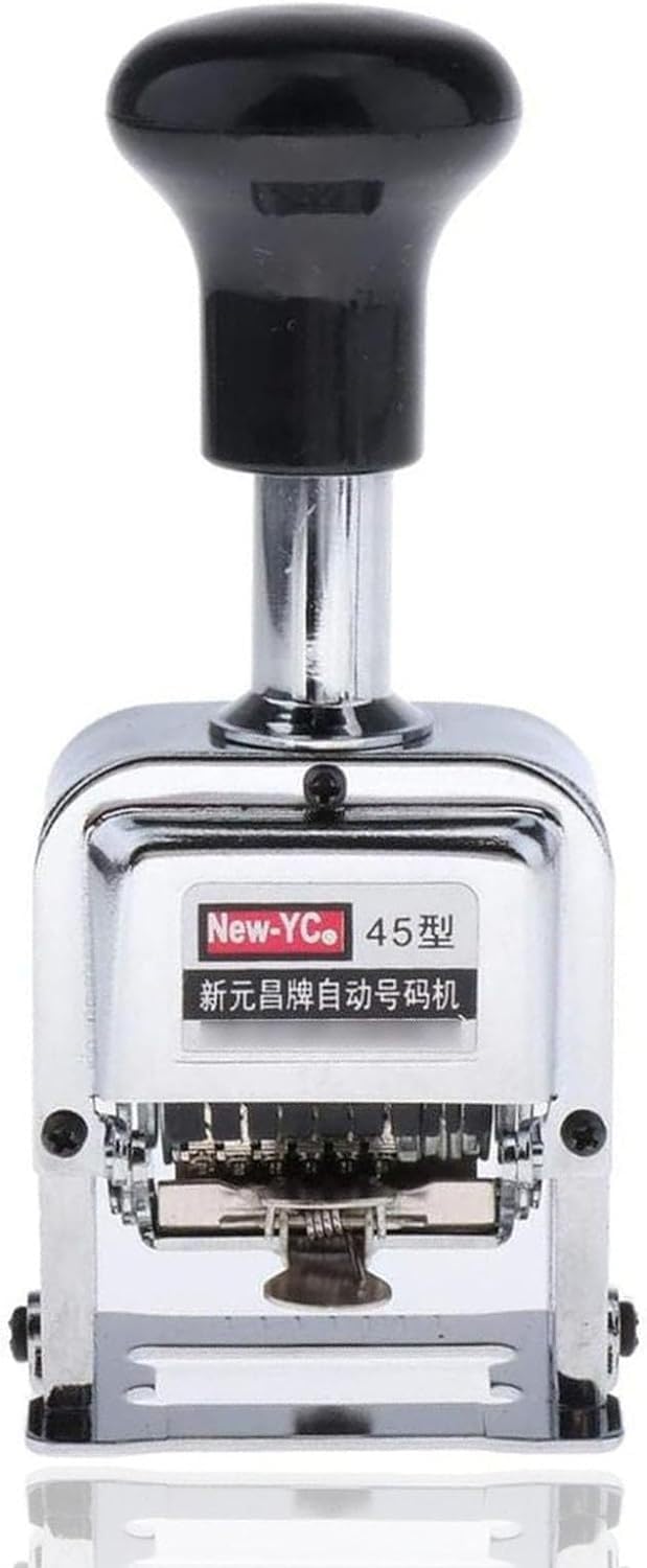 Automatic Numbering Machine, 6-Digit Marking Machine, Digital Stamp Roller, Number Stamp for Office Use, 1 Piece Included