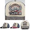 Berretto da Baseball Vintage Route66 Cappello con Stampa Retrò a Becco d'Anatra Cappello da Motociclista Camionista Cappello da Sole da Uomo