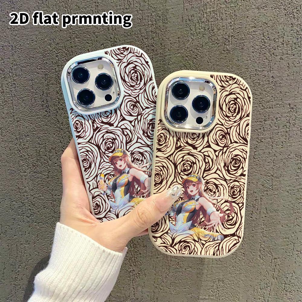 Phone Case: 2D Flat Design Suitable for iPhone 18 17 16 15 14 13 Pro Protective Case, Couple Style, Energetic Sweet Girl, Christmas and Halloween Gift