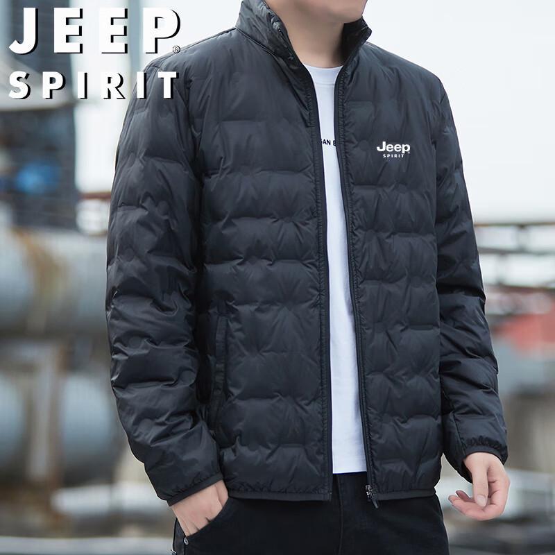 JEEP SPIRIT Men's Stand Collar Loose Fit Down Jacket