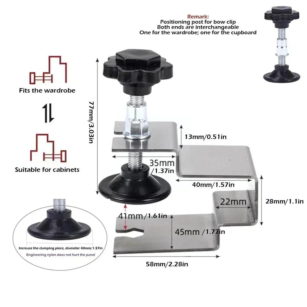 Woodworking Jig Cabinet Tool Home Furniture Accessories Steel Drawer Front Installation Clamps Drawer Panel Clips Tools
