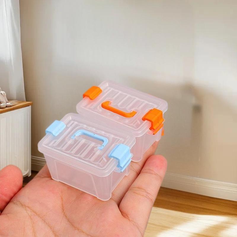 5Pcs Dollhouse Clear Toolbox Model Dollhouse Home Home Decoration Dolls House Micro Scene Decor Props Mini Storage Box
