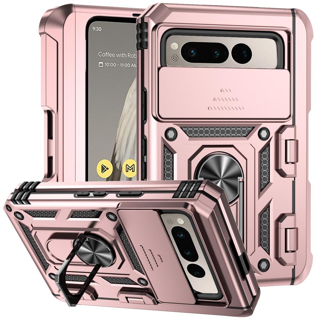 Suitable for Pixel Fold Sergeant Ring Anti-drop Mobile Phone Case Google Flod Creative Window Case