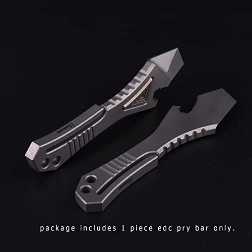 Hamans EDC Prybar Tool, Titanium Prybar, EDC Pocket Bottle Opener, Portable Multi-Tool