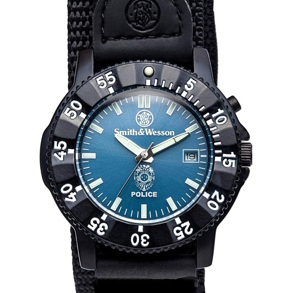 Smith & Wesson Military Wristwatch SWW-455P Police Watch Blue Black