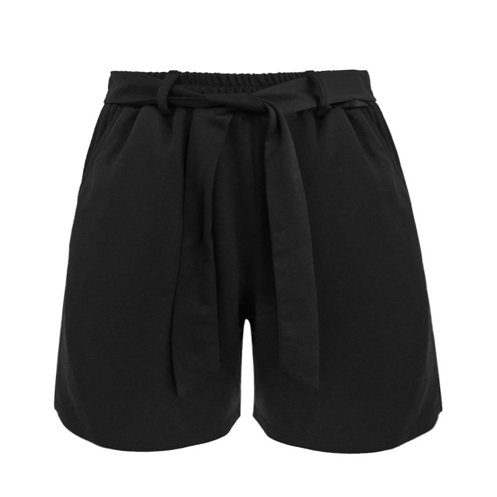 Women's summer casual sports solid color simple strappy shorts