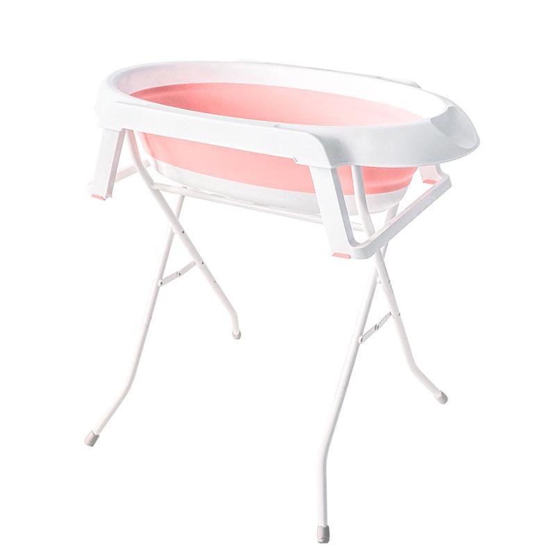 Newborn Bath & Care Station: Infant Bathtub, Diaper Changing, Drying Rack - No Bending