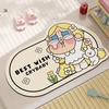 Water Absorbent Bathroom Mat Crybaby Home Use Silicon Dendroid Toilet Entrance Anti Slip Quick Dry Foot Pad Bathroom Supplies