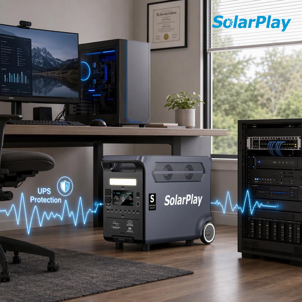 Solarplay 3840Wh Solar Generator 3600W Portable Power Station 400W Solar Panel 30% ITC Eligible Home Backup