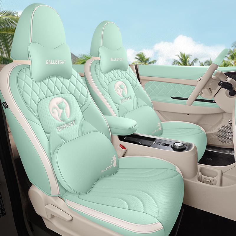 ORA Good Cat GT Cartoon Seat Cover - Full Wrap, Four Seasons Use, Cute Design, 2022 Model.