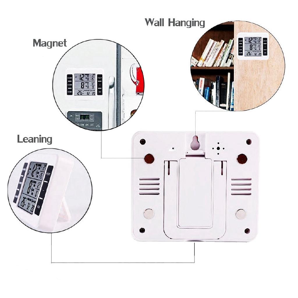 Wireless Digital Freezer Thermometer Indoor Outdoor Audible Alarm With Sensor temperature Reminding device