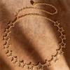 Adjustable Metal Waist Belts Gold/Silver Waist Chain Trendy Hollow Out Belt  Clothing Accessories
