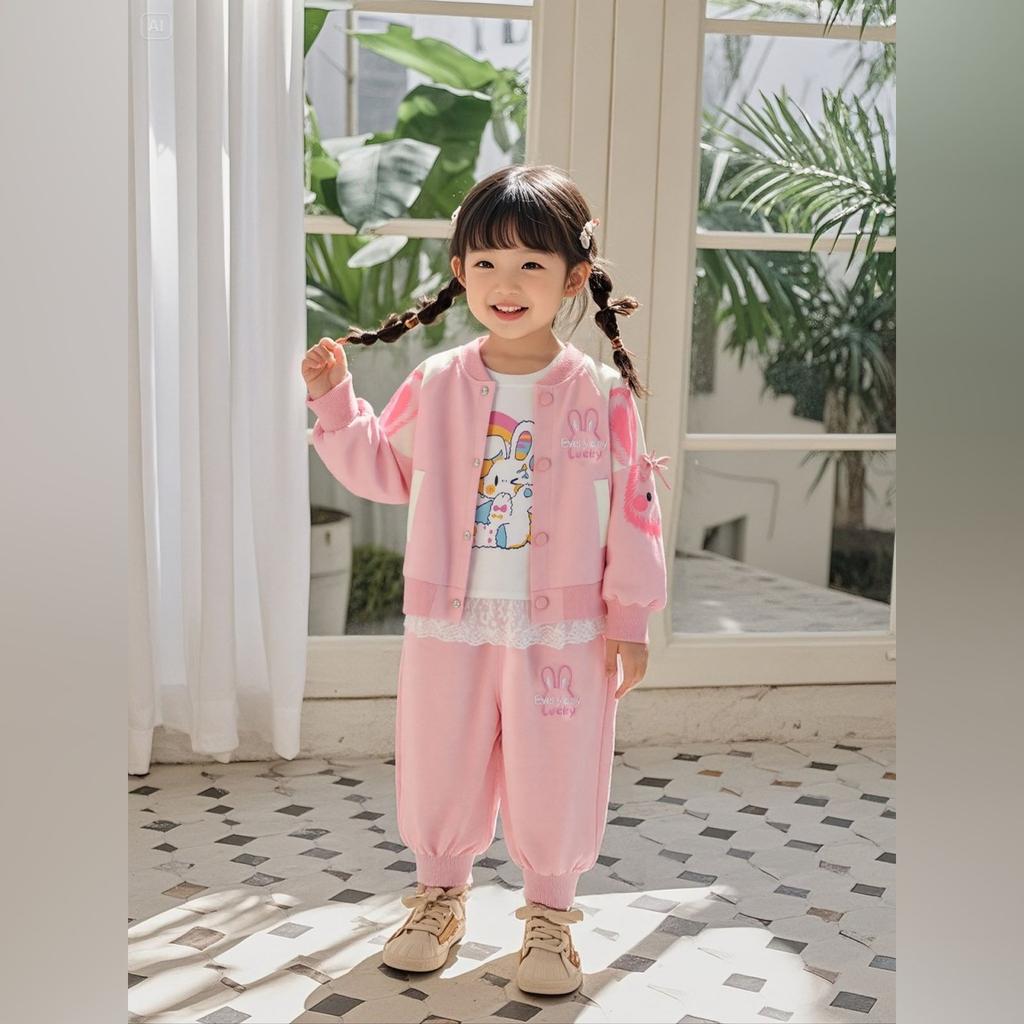 Kids Casual Long-Sleeve Set, Comfortable Daily Wear Outfits