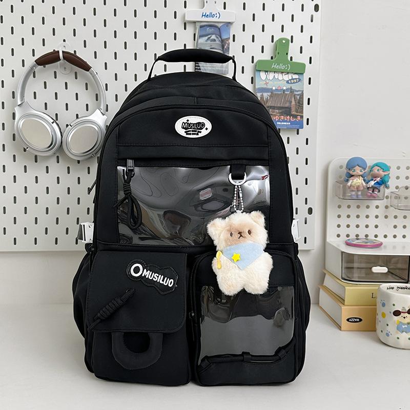 New high-value Japanese ins college style fresh and sweet schoolbag female middle school students lightweight large-capacity backpack