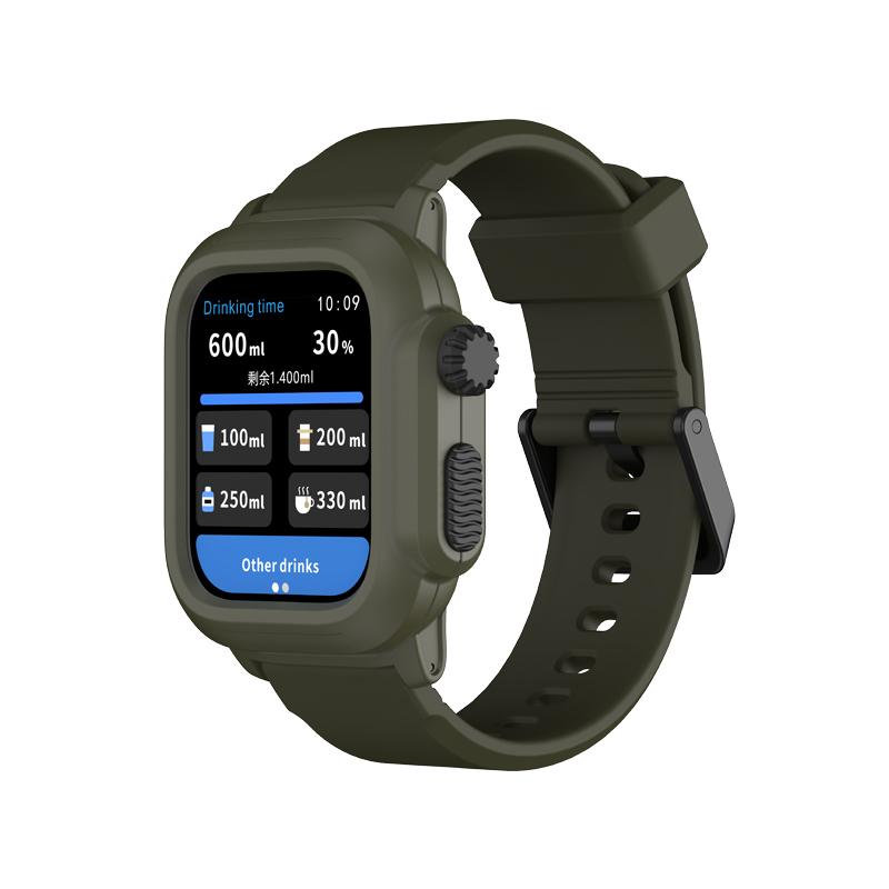 Waterproof Shell For Apple Watch Case 45mm 44mm 41mm 40mm 42mm Outdoor Sports Silicone Bracelet Wristband iWatch 9 8 7 6 5 4 SE