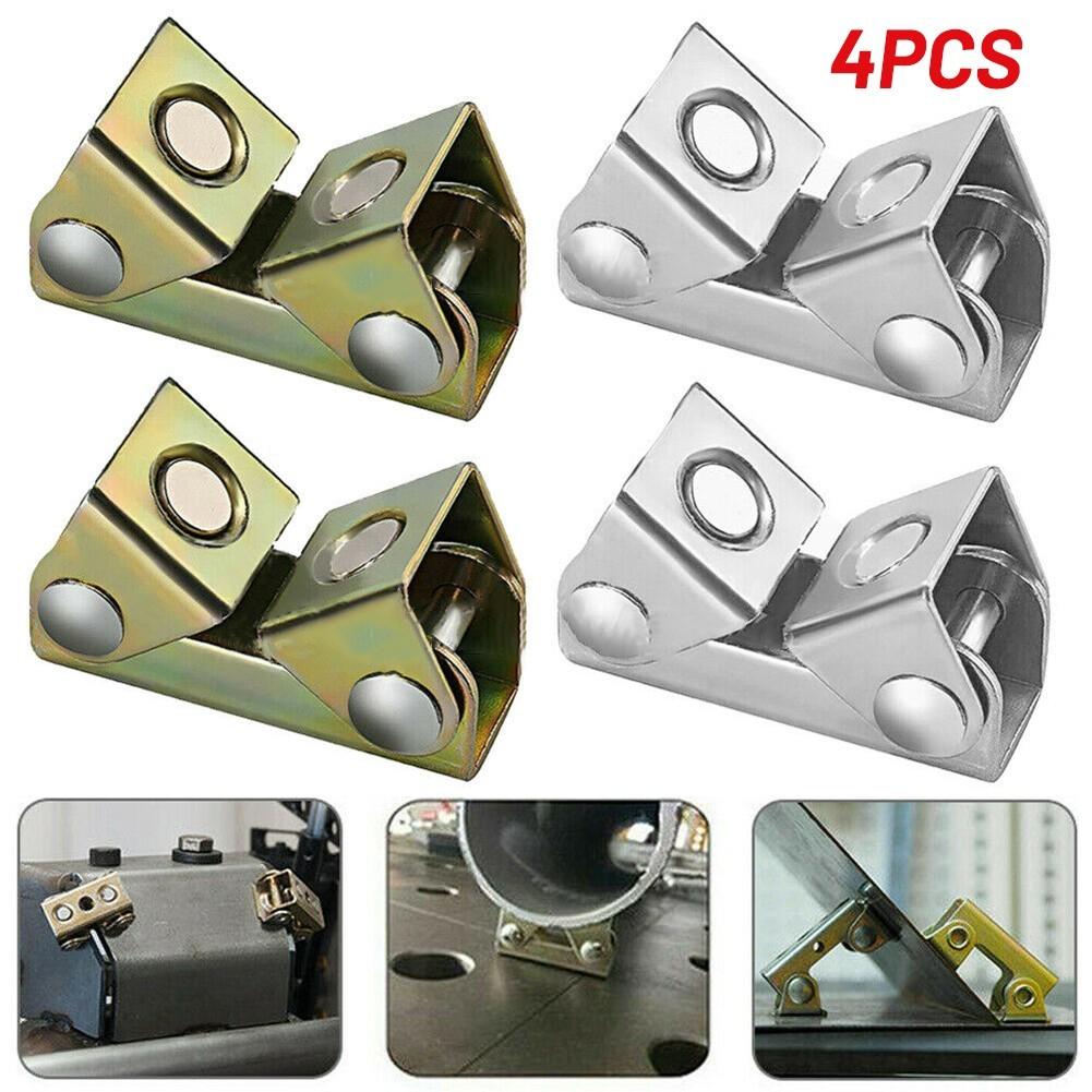 

4*Adjustable Magnetic Welding Clamps V Pads Holder Strong Welder Soldering Tool 4pcs
