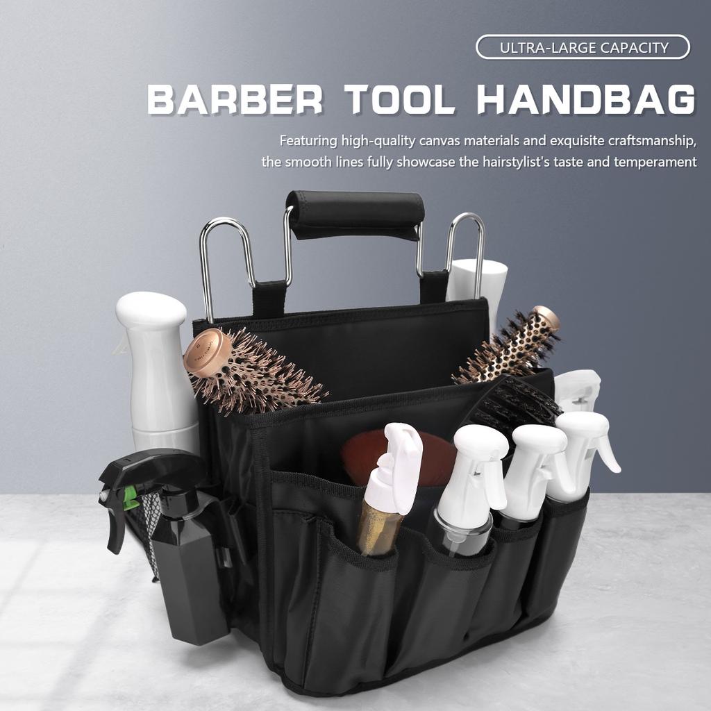 NEW Large Capacity Black Cosmetic Brush Storage Bag Artist Waist Bags Hair Stylist Makeup Holder Multifunctional Barber Tools