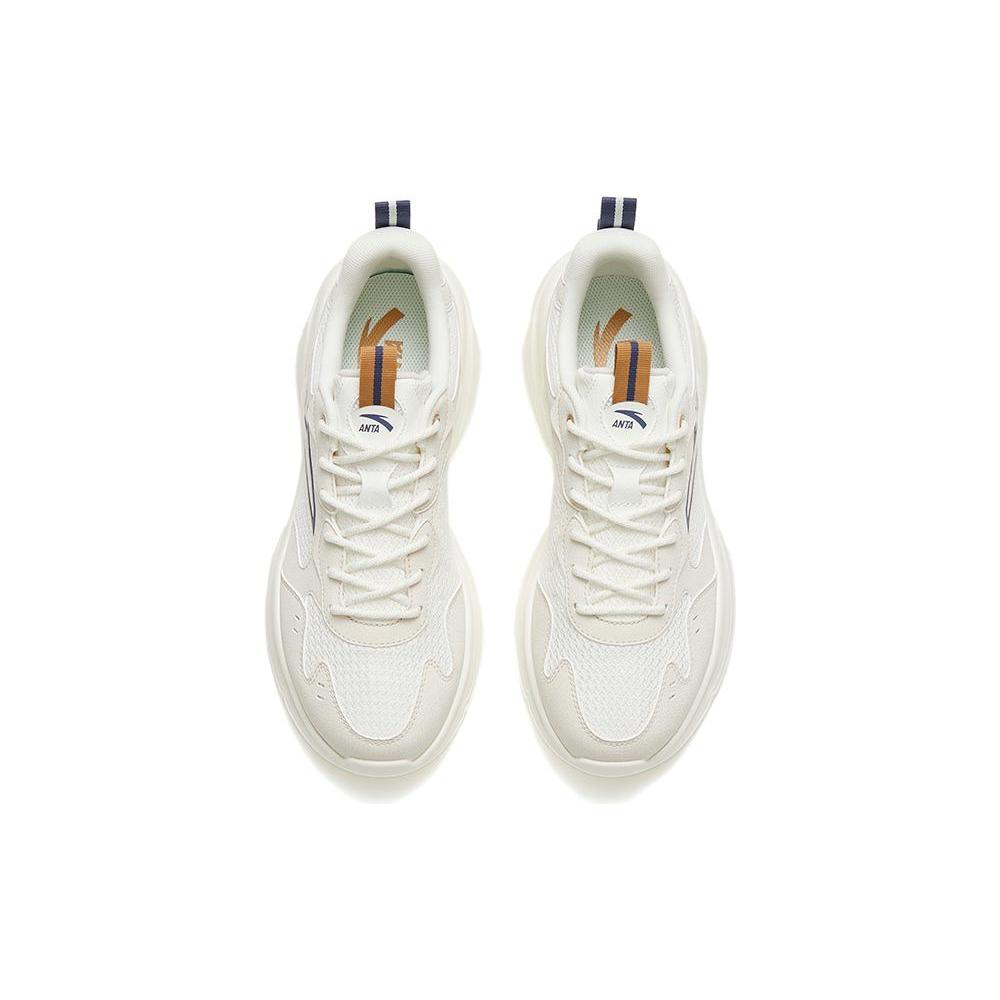 New Anta Wear Resistant And Lightweight Low Top Sports Casual Shoes White Gray Blue 912328815-1