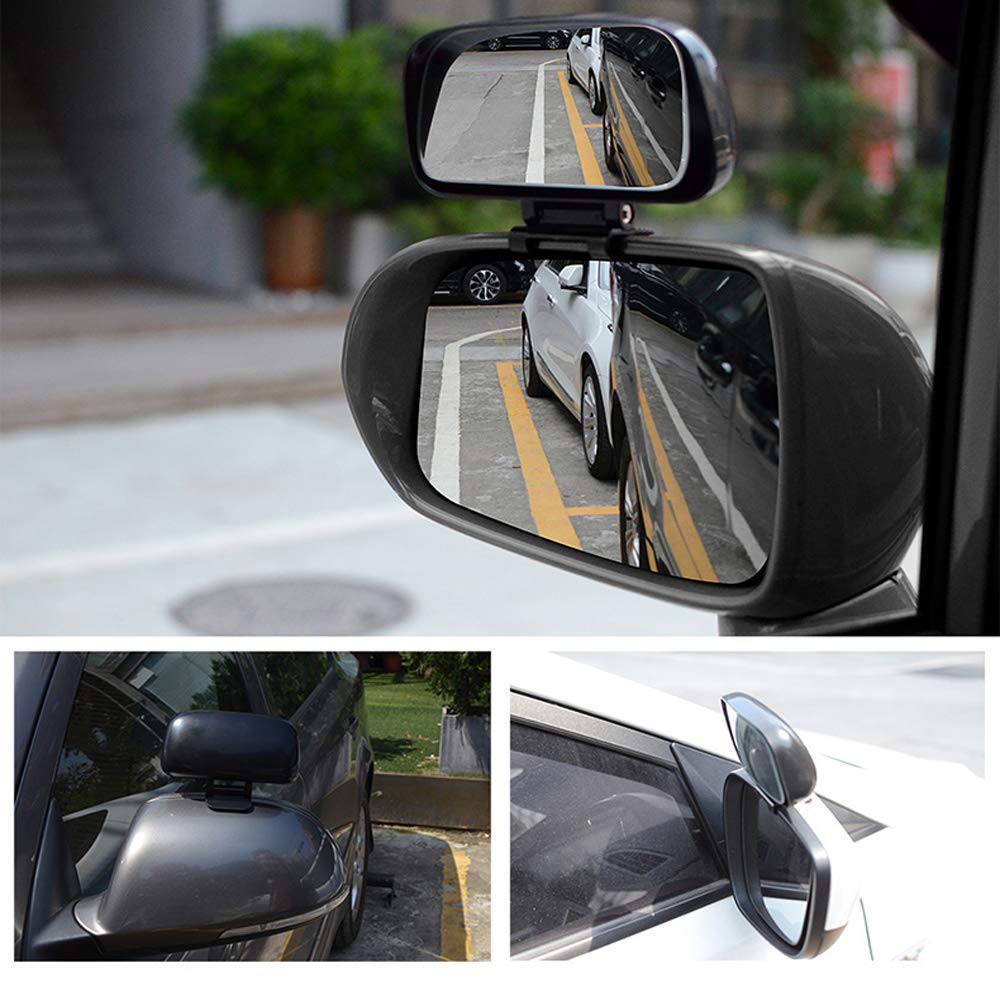 KEWAYO Auxiliary Mirror for Cars, Auxiliary Mirror, Auxiliary Side Mirror, Spot Mirror, Adjustable Angle,