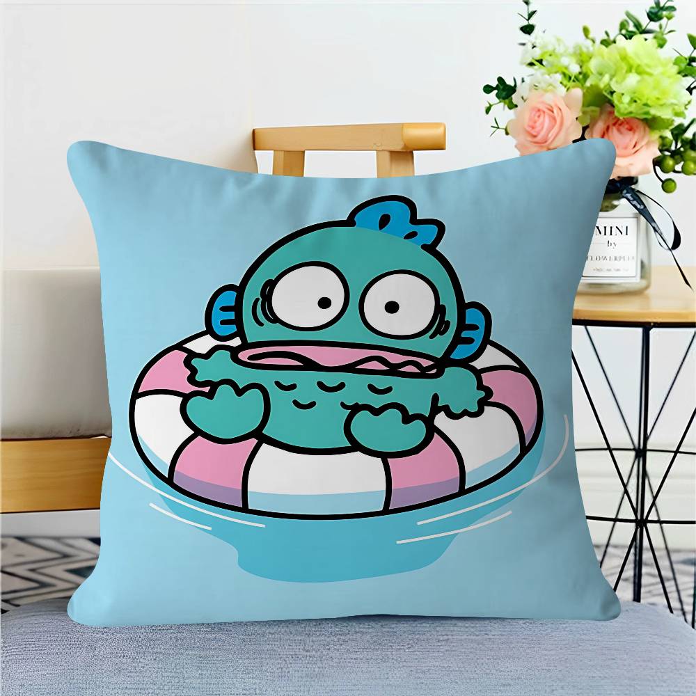 Cartoon H-Hangyodon Cushion Cover Car Throw Pillow Case For Sofa Car Christmas Gift 40x40cm 45x45cm