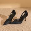 Elegant Lace Mesh Brand High Heels Women Pumps Fashion Thin Heel Designer Shoes Woman Sexy Party Dress Shoes For Women