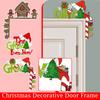 Christmas Door Frame Corner Wooden Decoration Porch Decoration Wooden Frame Home Wall Door Corner Wall Sticker Decoration