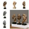 Abstract Statue Resin Desktop Ornaments Sculpture Miniature Figurines Face Character Nordic Art Crafts Office Home
