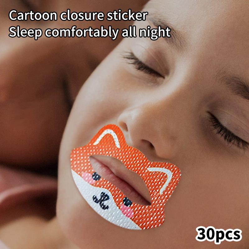 30Pcs/Bag Anti-Snoring Stickers For Children Sleep Closed-Mouth Stickers Breathing Correction Patch Shut Up Patch Orthosis Tape
