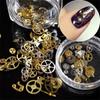 Mixed Patterns Time Gear DIY Tips Manicure Decor Hollow Metallic Nail Sequins 3D Flakes