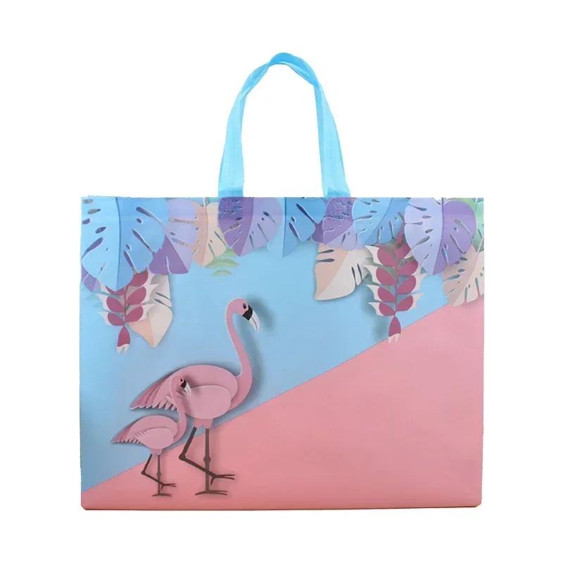 10pcs Coated Non-woven Fabric Bag Clothing Nonwovens Pack Handbag Environmentally Friendly Gift Shopping Packaging Pouch