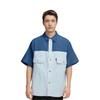 Levis Color Block Loose Fit Short Sleeve Shirt Men Shirts Blue A6394-0001