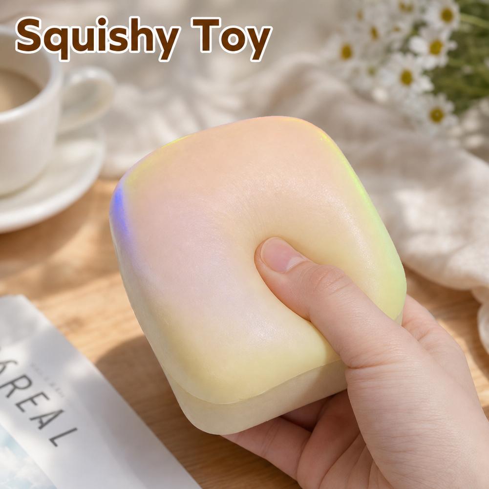 Toast Slow Rebound Squishy Stress Ball Toys Simulation Bread Model Sensory Toy Anxiety Relief Desk Toy Gifts Adults Toy