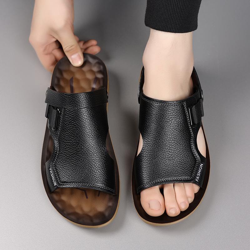 Sandals Men's New Summer Outdoor Waterproof and Non-slip Sandals Men's Soft-soled Driving Beach Slippers