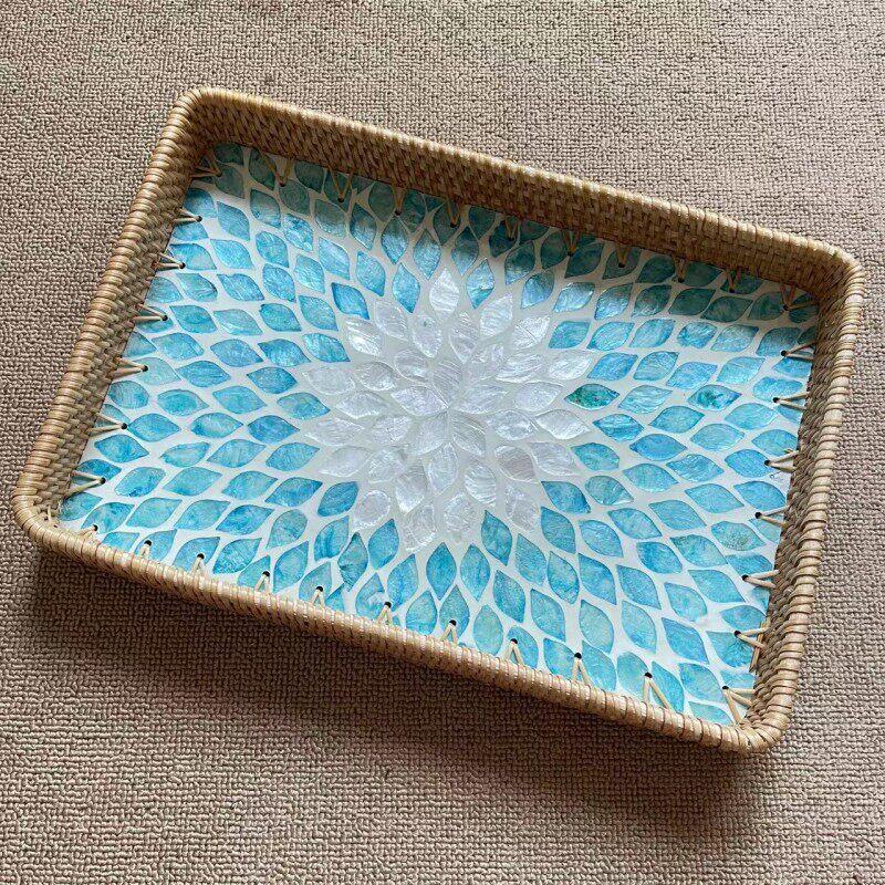 Yude Rattan Woven Rectangular Serving Tray