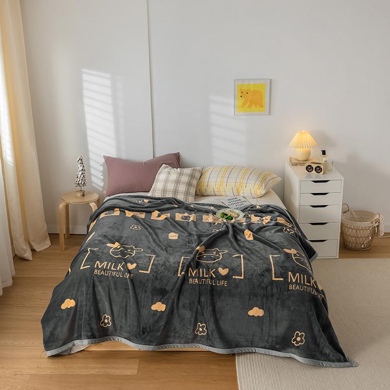 Neue bedruckte Decke, Martendecke, Sofabezugdecke, verdickte Geschenkdecke, Nickerchendecke, Farai-Decke