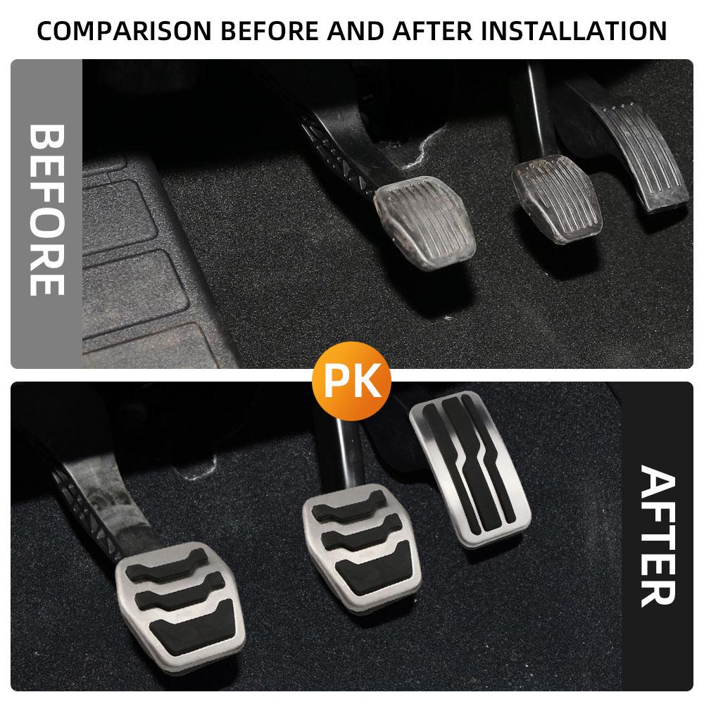 Stainless Steel Acclerator Pedal Covers for Ford Focus MK2 MK3 Kuga Escape 2013-2019 LHD AT MT Car Modification Accessories