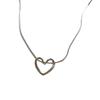 Hollow Heart Pendant Necklace Simple Necklace Date Jewelry Alloy Texture Suitable for Music Festivals and Fashion Shows