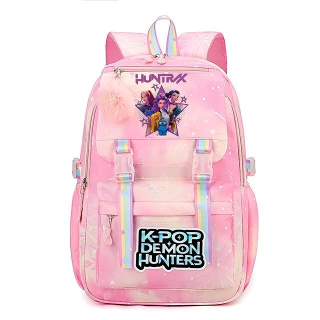 Kpop Witch Hunters Cartoon Backpack Girl Student Large Capacity School Bag Elementary School Student Backpack Lightweight
