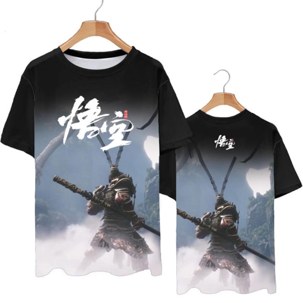 Hot Sale Rollenspellen Zwart Mythe Wukong Print T-shirt 3D Mode Mannen/Vrouwen Korte mouw T-shirt y2k Origineel heren T-shirt