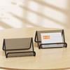 1PC Metal Mesh Business Card Holders Business Card Display Stand Desktop Office Supplies Mobile Phone Holder Supplies Organizer